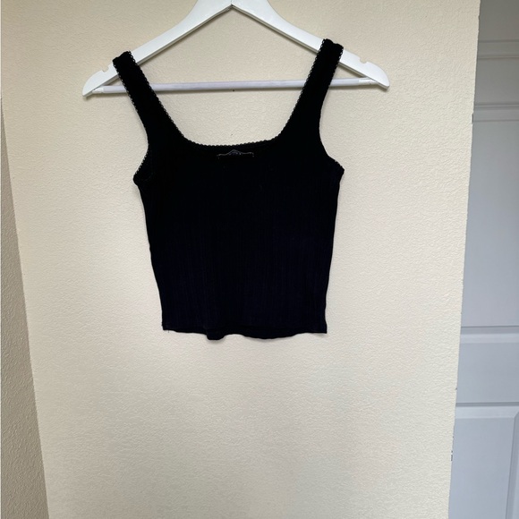 Active USA Black Ribbed Camisole - Picture 4 of 5